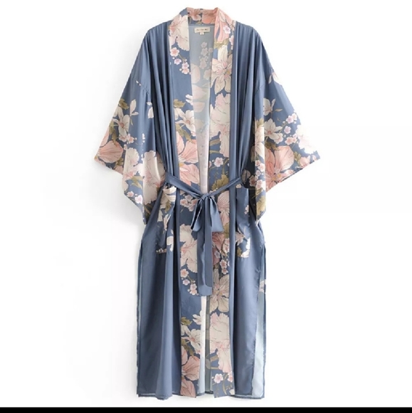 boutique Other - Bohemian gypsy peacock maxi kimono